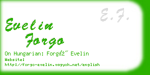 evelin forgo business card